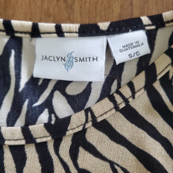 Jaclyn Smith Womens Top Size Small Animal Print Slinky Safari Chic Boho Glam Y2K - Picture 6 of 9
